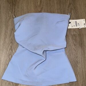 Zara blue strapless tube top